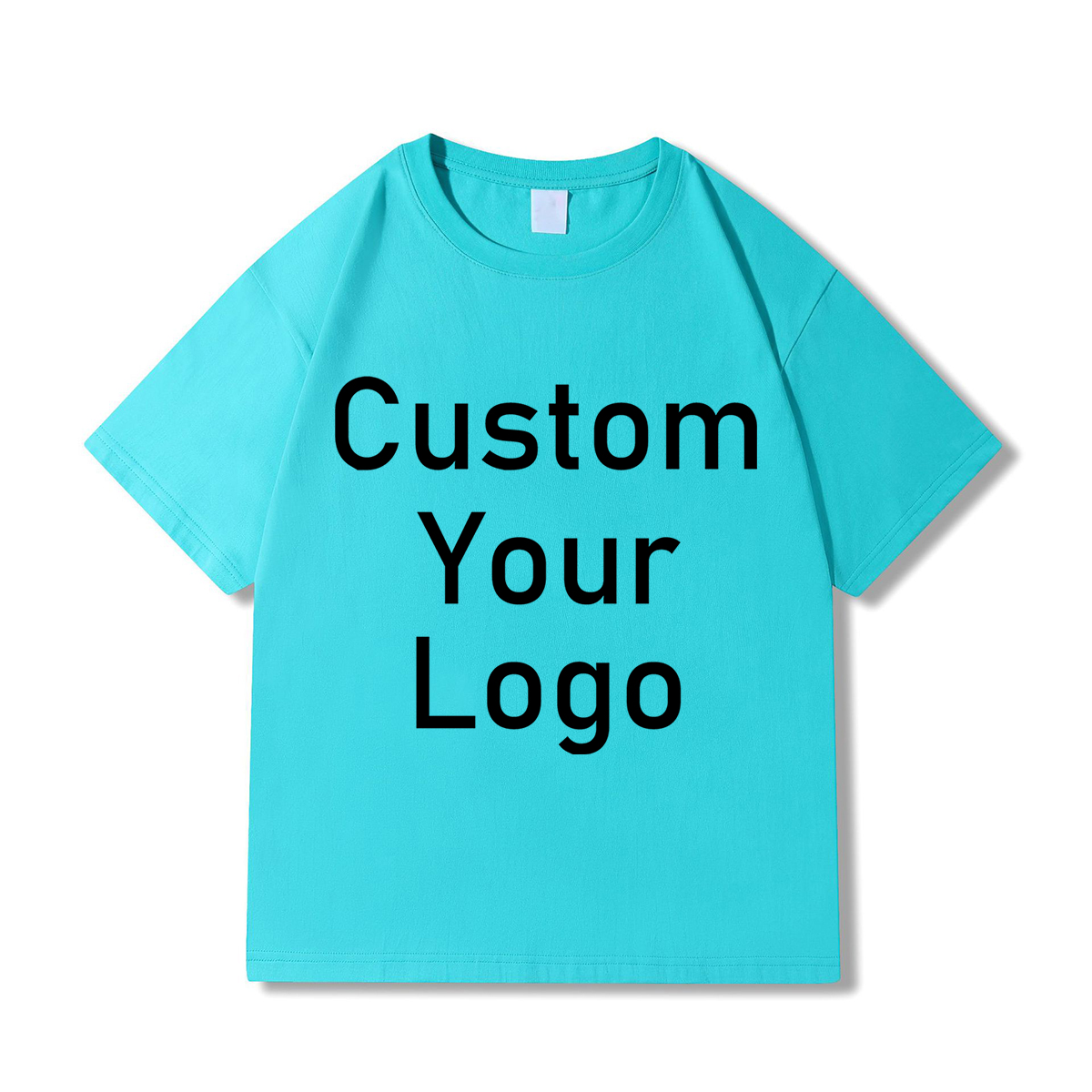 Embroidery Cotton Shirt - 220gコットン製カスタムデザイン半袖Tシャツ、カスタムデザイン半袖Tシャツ、刺繍、パフプリント、DTGプリント