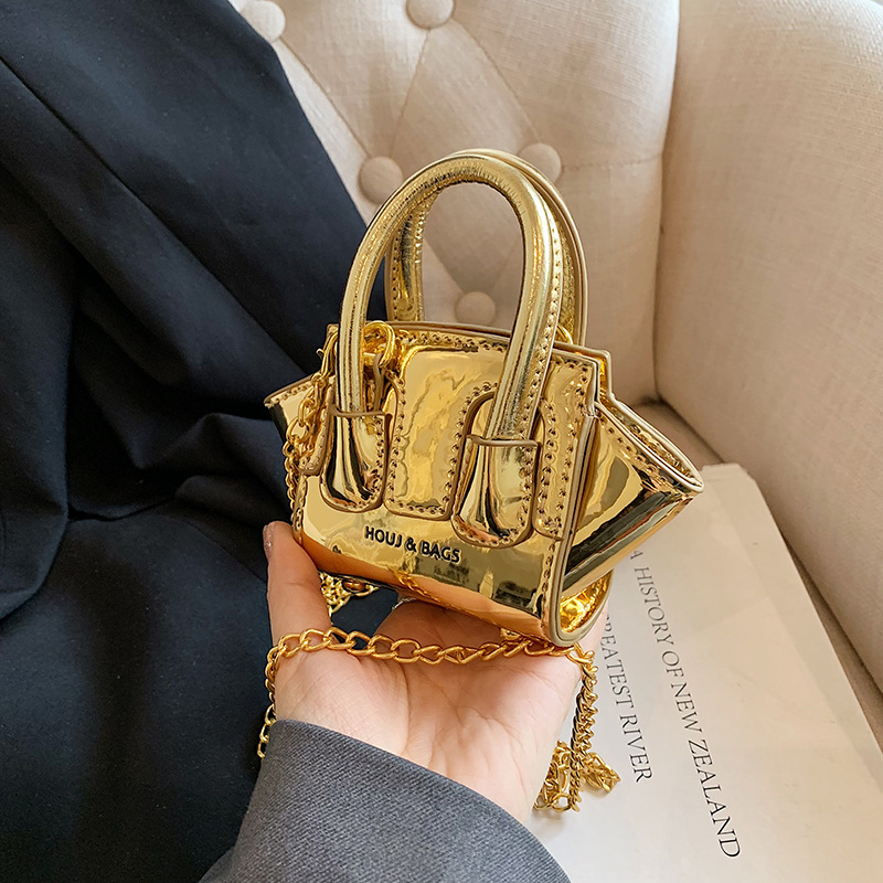 Embroidery Bag - トレンディなミニイヤホンバッグ、クロスボディショルダーバッグ、ゴールデンパースハンドバッグ、多用途光沢のあるデザイナーレディースバッグ、女性用バッグ、サック、가방