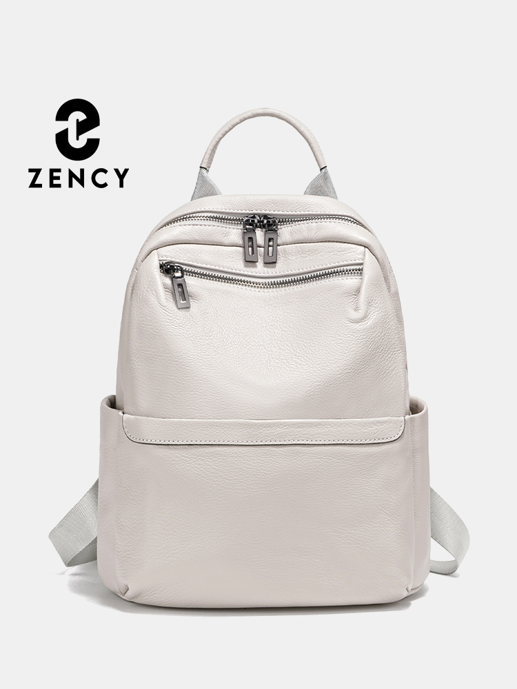 Embroidery Bag - Zency 本革バックパック女性のための大容量旅行リュックサックナップザック女性のためのショルダーバッグ財布