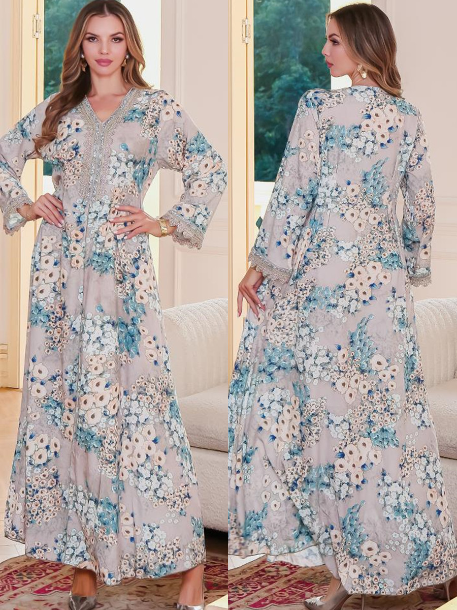 ドバイのムスリム女性向けアバヤ、豪華な刺繍とパッチワークプリ - Embroidery Kebaya のレビューと価格