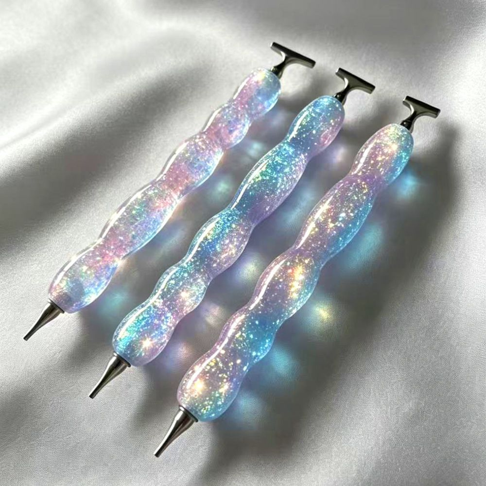 新しいピンクブルーの光沢のあるダイヤモンドペイントペン、ネジ - Embroidery Garments のレビューと価格