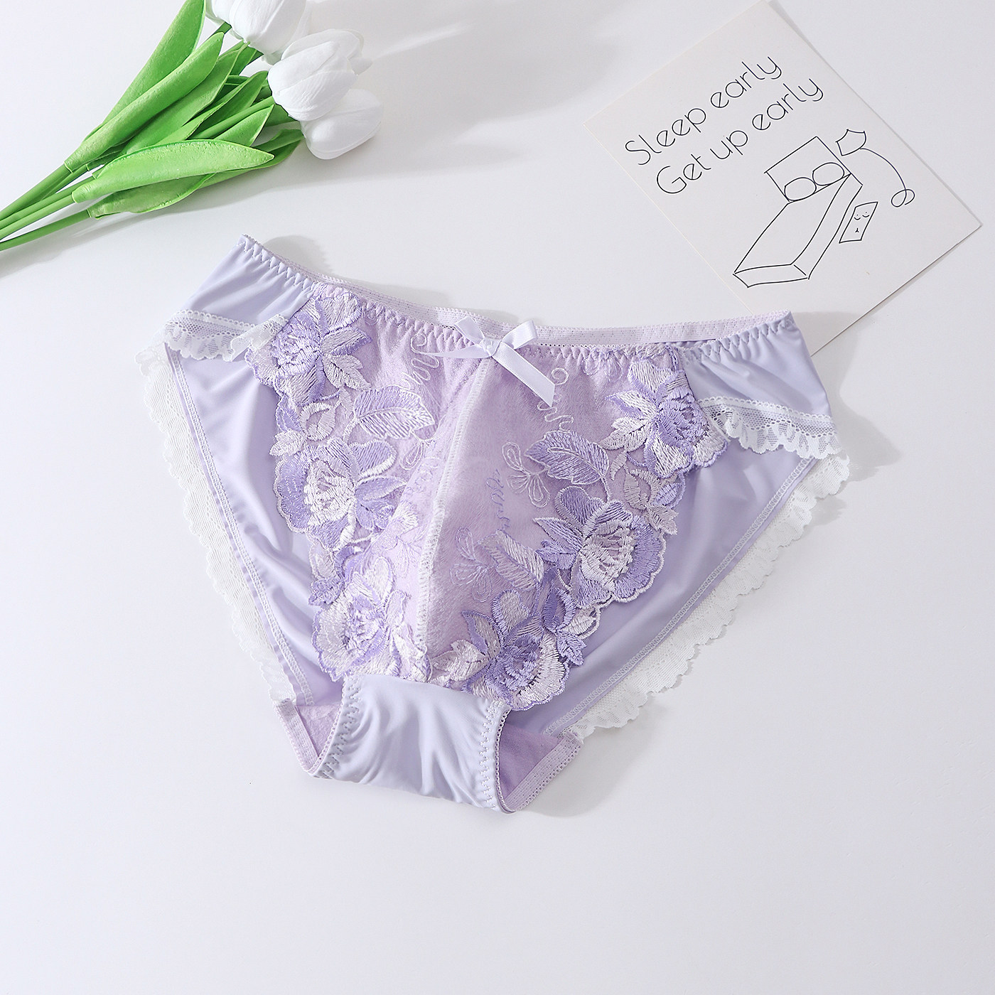 高品質男性レース花柄刺繍ピンクパンティーブリーフライブショー - Embroidery Garments のレビューと価格