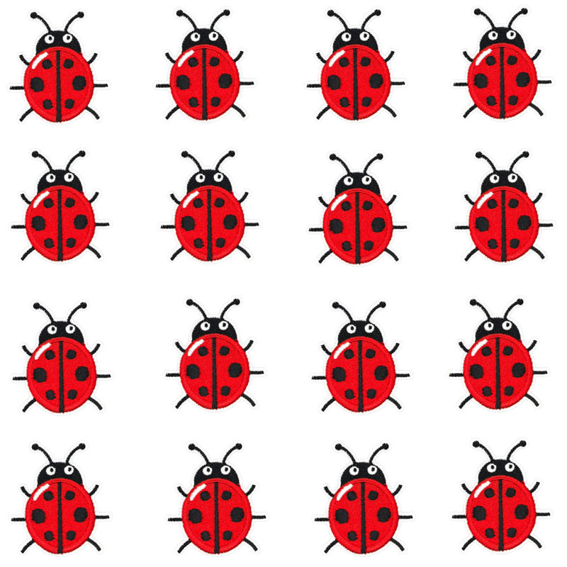 16個入り/1セット　小さな赤いテントウムシのワッペン　かわ - Embroidery Lady Bug のレビューと価格