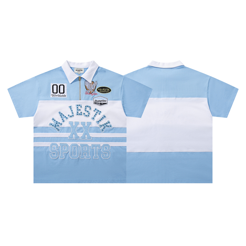 アメリカのファッションブランドMAJESTIK Tシャツ、ダ - Embroidery Design Logo のレビューと価格