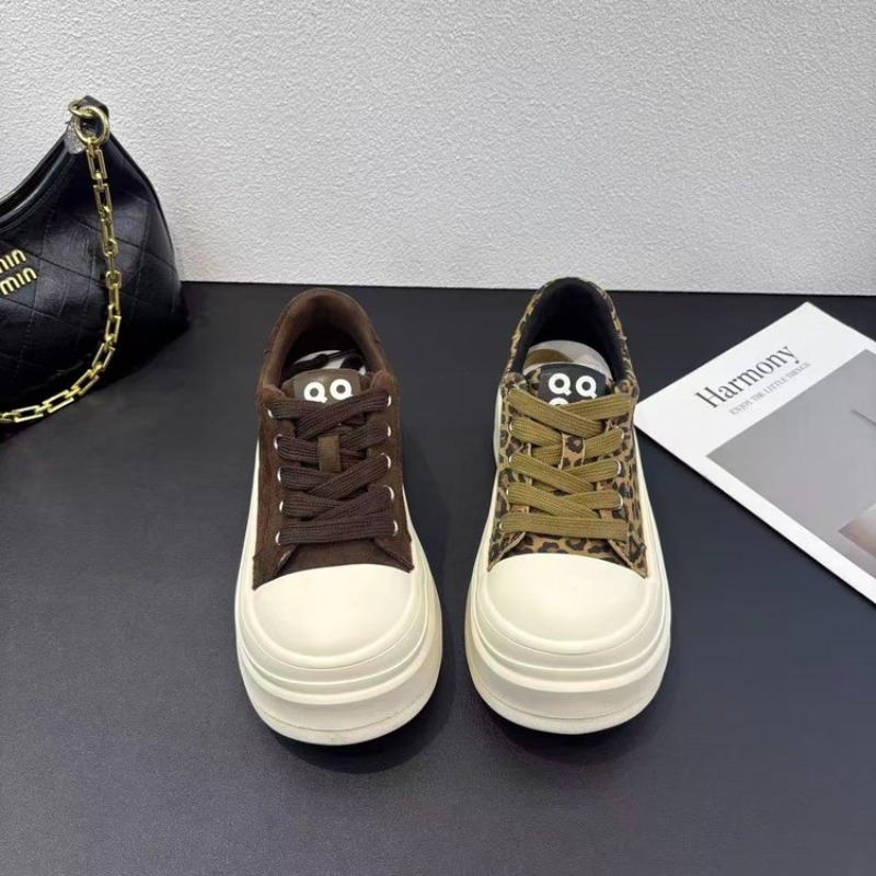 レディース レオパード柄 プラットフォームスニーカー、厚底  - Embroidery Garments のレビューと価格